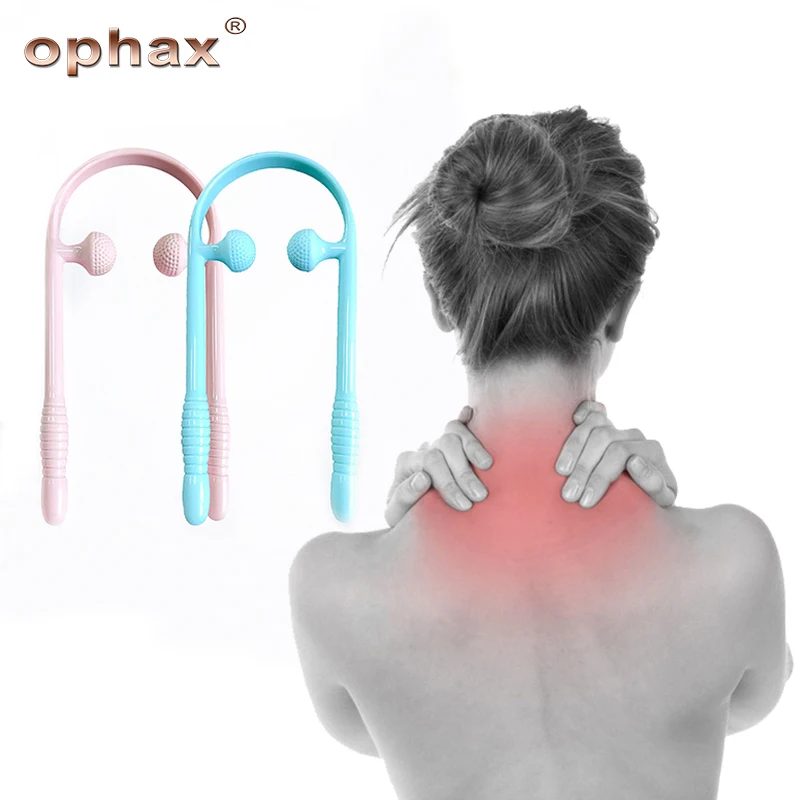 OPHAX Neck Massager For Neck Shoulder Waist Lower Leg Cervical Massager Dual Trigger Point Therapist Hands Relaxation Device