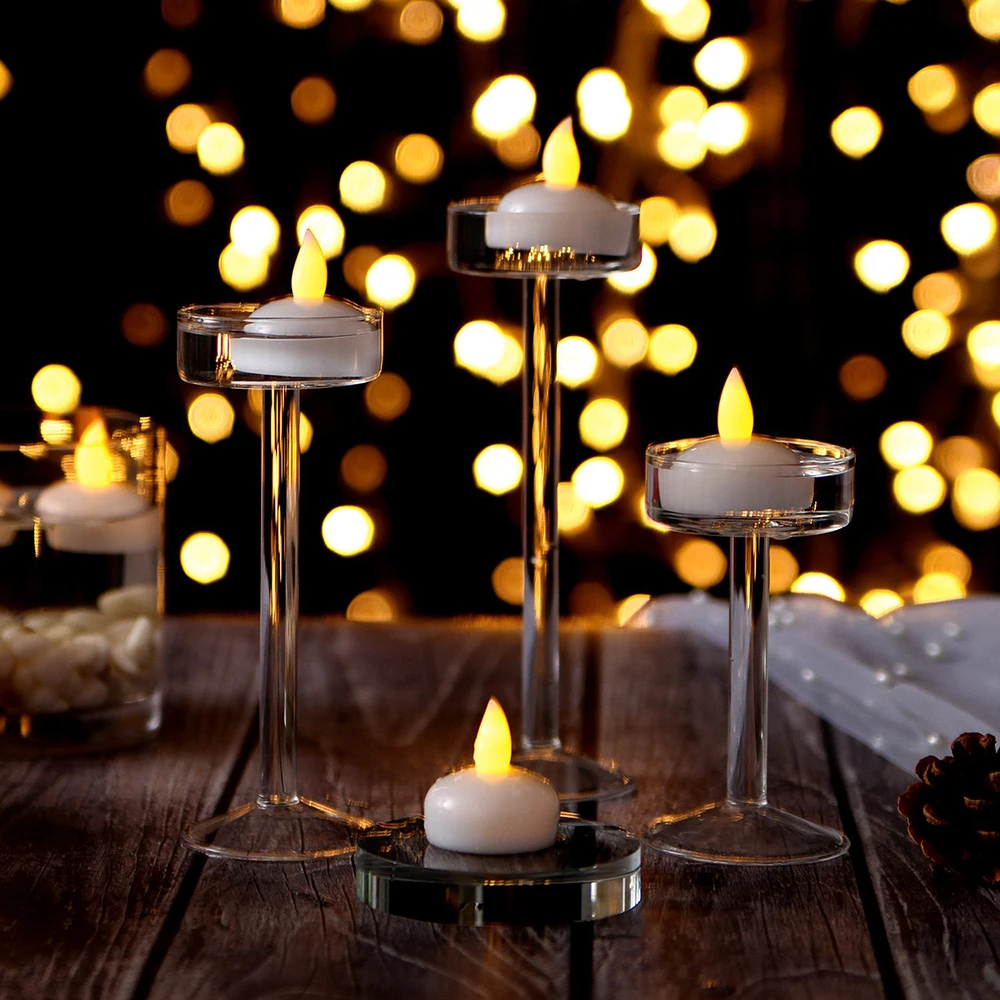 Плавающий беспламенный свеча светодиодный Tealights на батарейках активируемый в воде Свеча для свадьбы, дня рождения, рождественского декора