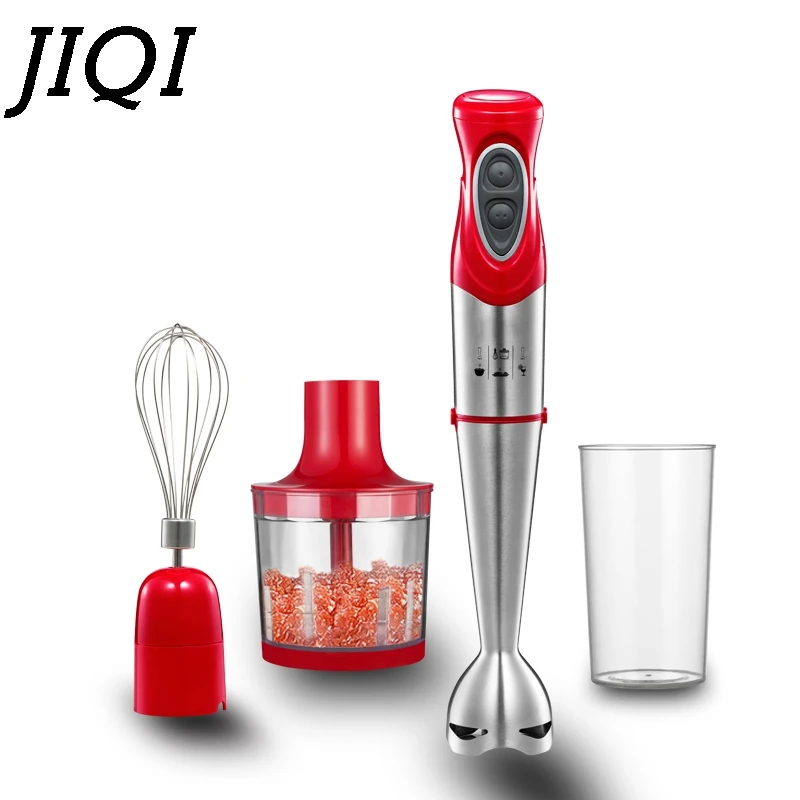 

JIQI Electric Hand Held Egg Beater Blender Mini Multifunction Stirrer Food Processor Stick Juicer Mixer Meat Grinder Chopper EU