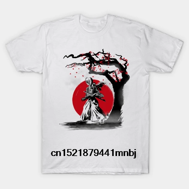 

Printed Men T Shirt Cotton tShirt O-Neck Short-Sleeve New Style Wandering Samurai Kenshin Women T-Shirt