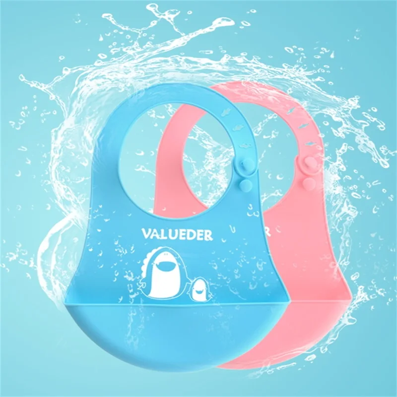 

Waterproof Soft Silicone Baby Bib Cute Cartoon Foldable Kids Adjustable bibs Baby Feeding Tools 4 Colors Lovely Baby Apron