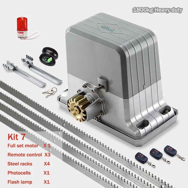 GALO 1800 кг дополнительные аксессуары полицейский свет дистанционное управление Смарт Раздвижные Ворота открывалка - Цвет: c07