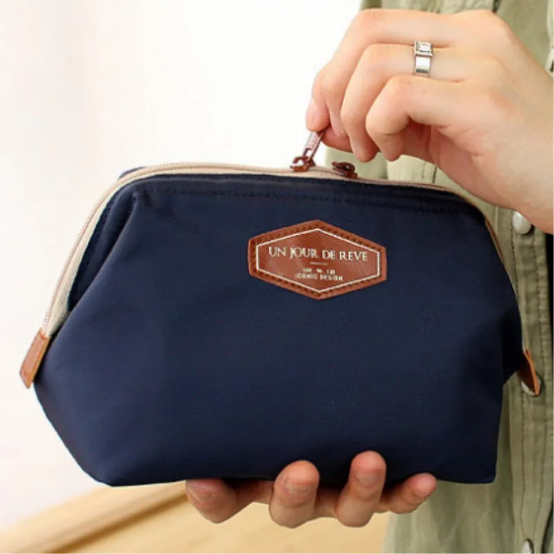 Портативная дорожная сумка для хранения, портативная Большая вместительная сумка для хранения, Хлопковая Сумка для мытья, косметическая многофункциональная коробка для хранения - Цвет: Темно-синий