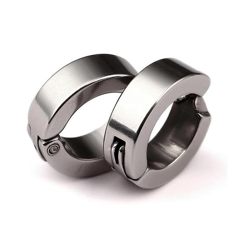 

Small Cube Without Ear hole Hip Hop Rock Clip Earrings Stainless Steel Simple Stud Earrings Unisex Fashion Jewelry For Men Women
