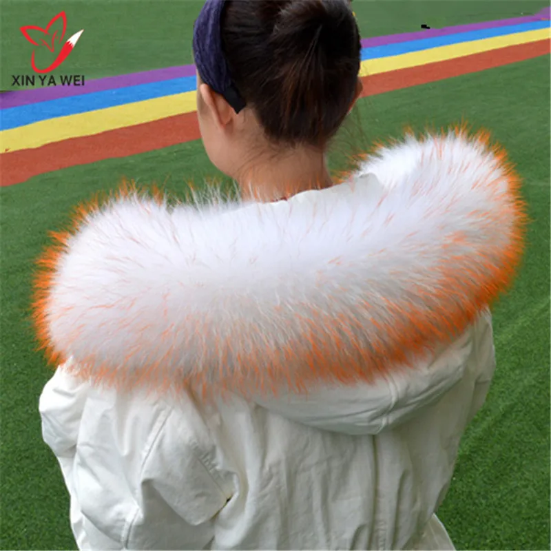 

New 2019 Winter 100% Raccoon Fur Real Natural Fur Collar & Womens Scarfs Fashion Coat Sweater Scarves Collar Luxurry Neck Cap