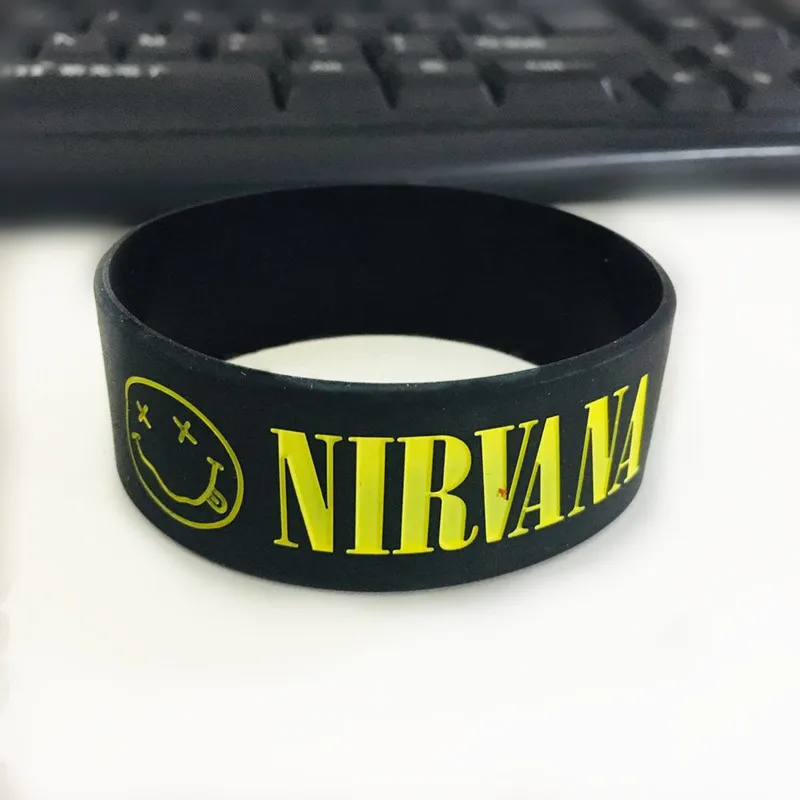 Nirvana силиконовый Браслеты музыкальная группа рок Напульсники браслет для Для