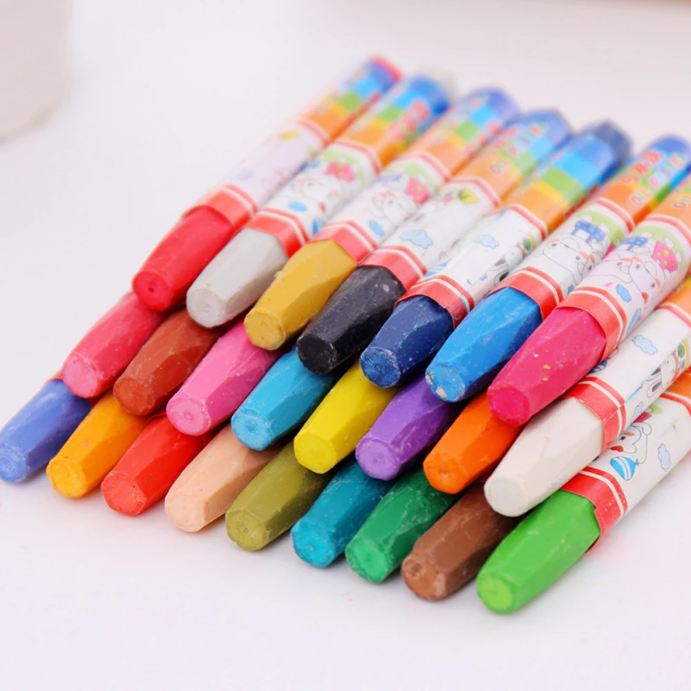 36 Colors Wax Crayon and Oil Pastel Painting Stick Plastic Crayon for