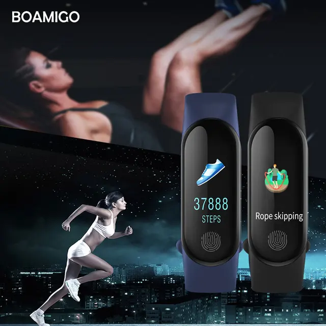 BOAMIGO Smart Watch IP67 Waterproof Call Reminder Calories Heart Rate Monitor Men Women Bluetooth Smartwatch For Ios  Android