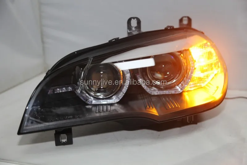 2007-2010 год для BMW X5 E70 светодиодный головной светильник лампы черный корпус SN для без AFS версии