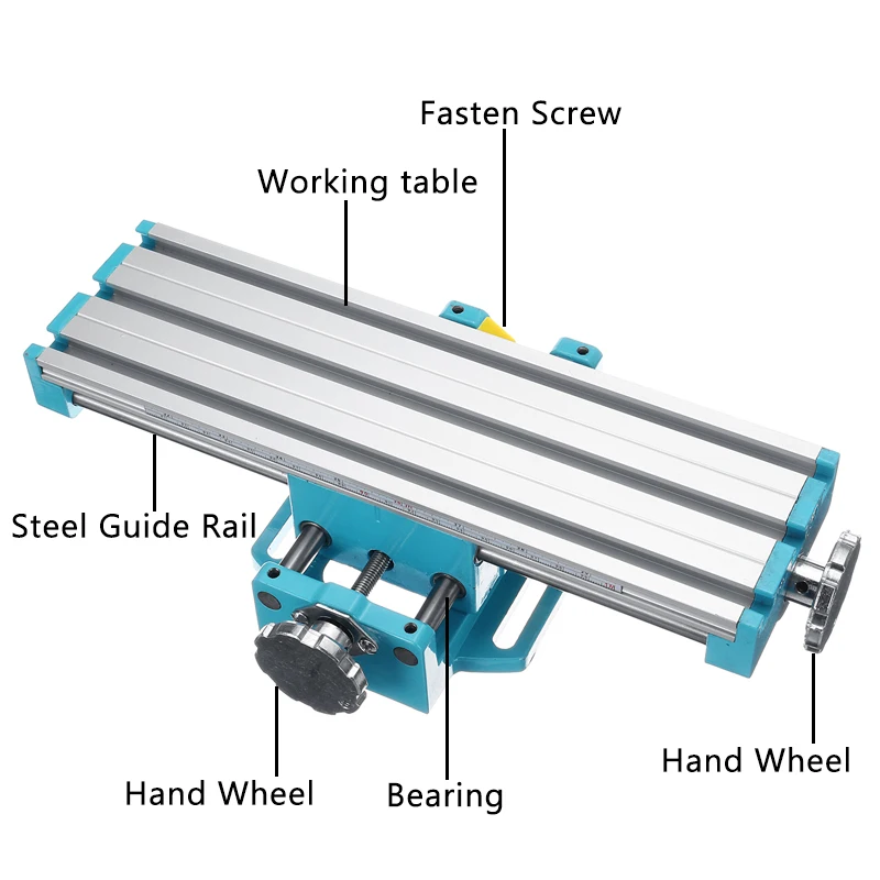 Mini Precisions Milling Machine Worktable Drill Vise Fixture Working Table Multi-function X Y-axis Adjustment Coordinate Table
