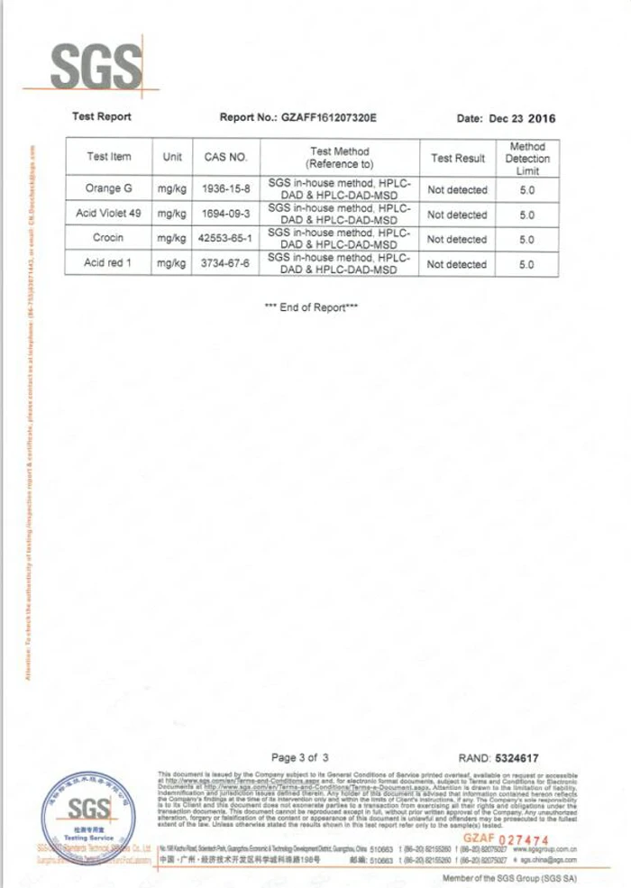SGS report