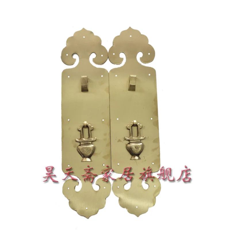

[Вегетарианская Haotian] медная дверная ручка/антикварная мебель Ming и Qing, медная фурнитура