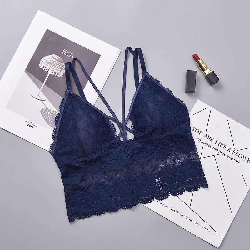 

2019 V Neck Women's Tube Tops None Sexy Lady Padded Bralette Closure Tank Crop Top