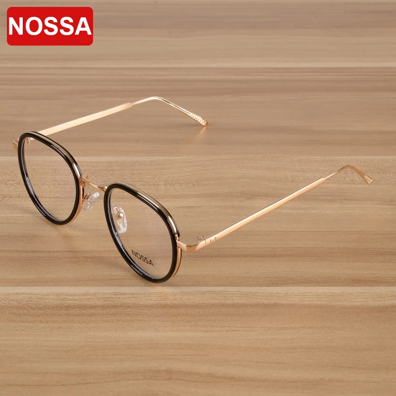 

NOSSA Brand Designer Women & Men Delicate Metal Optical Glasses Frame Fashion Eyewear Myopia Prescription Eye Glasses Frames
