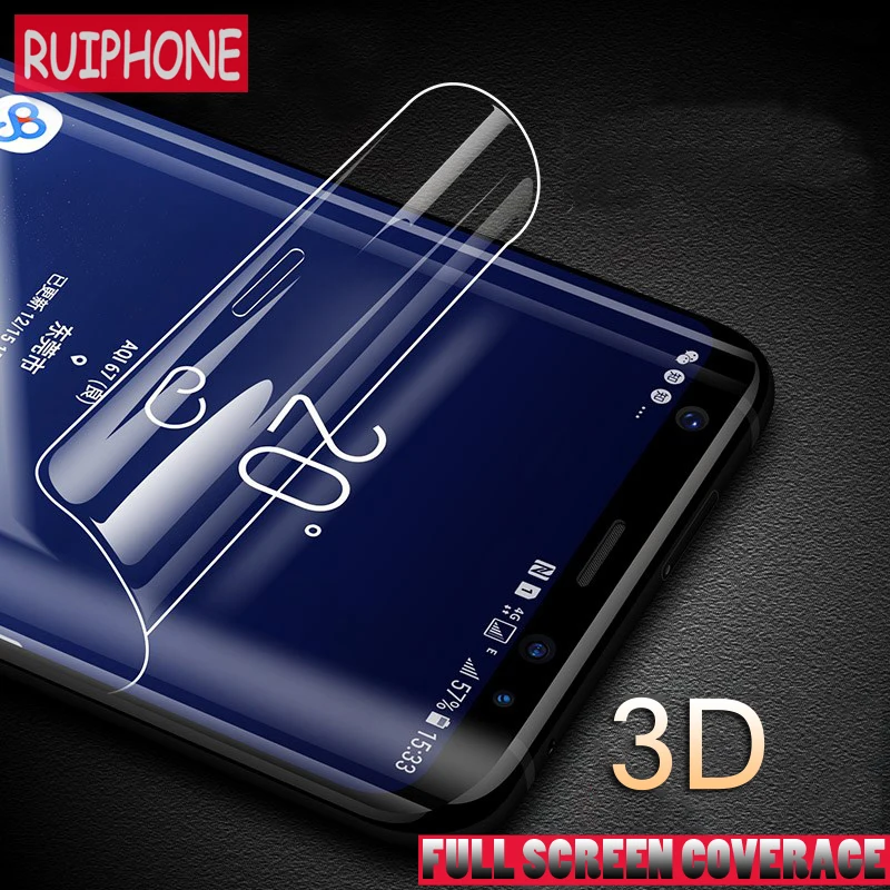 

3D Full cover Screen Protector For Samsung Galaxy S8 S9 Plus S7 S6 Edge Plus Protective Film For Samsung S9 S8 S7 (Not Glass)