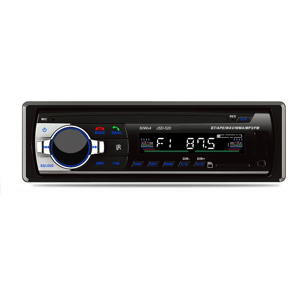 JSD-520A long Car Bluetooth MP3 player support hands free BT Call bluetooth music playback AUX Input 4 Ways Speaker Output