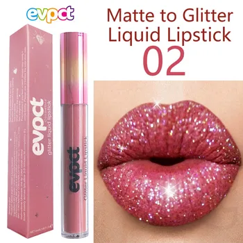 

New Glitter Waterproof Liquid Lipstick Makeup Diamond Glitter Lip Gloss Long Lasting Tattoo Nude Soft High Shining Cosmetics