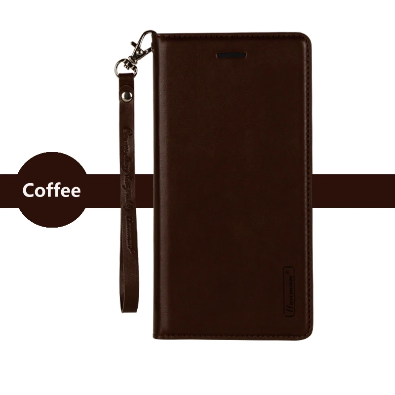 Кожаный чехол-книжка Hanman для samsung Galaxy S7 edge, S8, S9, S10, S10e Plus, чехол-кошелек с отделением для карт - Цвет: Coffee