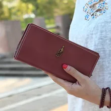 Птица цветы для украшения дизайнерский женский кошелек restoring ancient ways, на застежке, Дамский клатч кошелек для досуга, Модный женский держатель для карт сумки