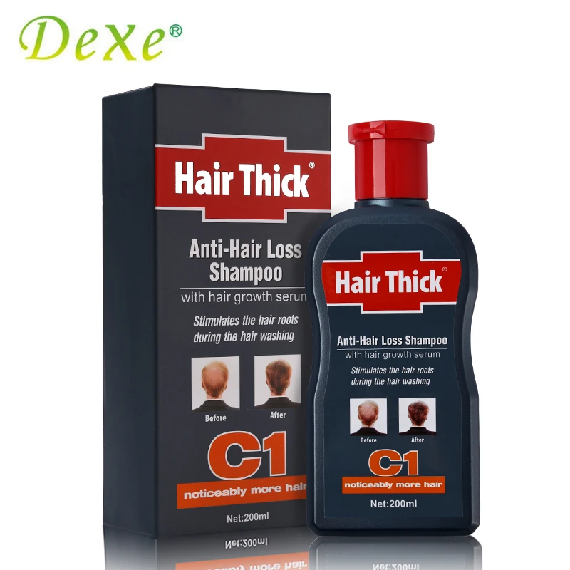 

200ml herbal dexe black hair shampoo hair loss products for men and women hair growth oil fast grow hair thickener anti dandruff
