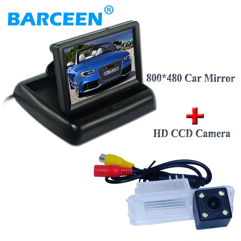 

Black car rear view system 4.3" lcd car monitor+color hd ccd image car rear reversing camera use for Volkswagen GOLF 6/Magotan