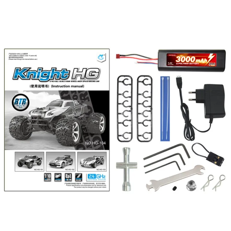 HG P104 1/10 2,4G 4WD 25 км/ч Rc автомобиль 550 щеткой большой ноги внедорожника RTR игрушка