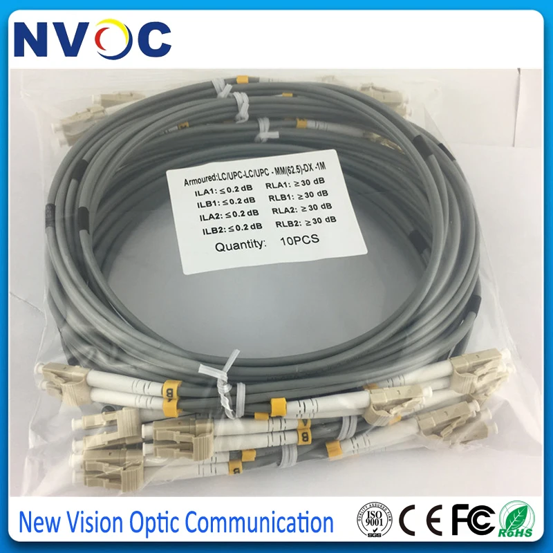5 шт./лот LC/UPC мм DX (0 6 плотное буферное волокно) 1 м 3 0 ПВХ оболочка LC UPC дуплексный