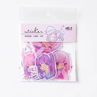 40 шт./пакет kawaii в виде милого героя аниме девочка с днем рождения девочек жизнь декоративные Стикеры DIY планировщик для скрапбукинга Стикеры для альбомов подарок для детей - Цвет: magic Faerie girl