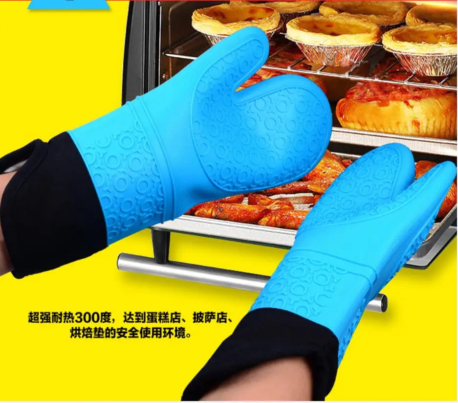 Baking special waterproof silicone rubber insulation gloves, microwave