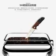 Полностью проклеенное защитное закаленное стекло для Apple Watch 4 40 мм 44 мм 38 мм 42 мм 3D изогнутая Черная защитная пленка для iWatch 3 2 1