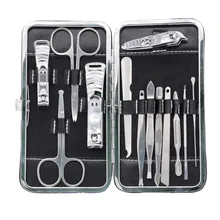 13-в-1 для мужчин и женщин, ножницы для ногтей комплект маникюрные ножницы резак триммер ножницы для кутикулы ногтей маникюрный набор инструментов для ногтей