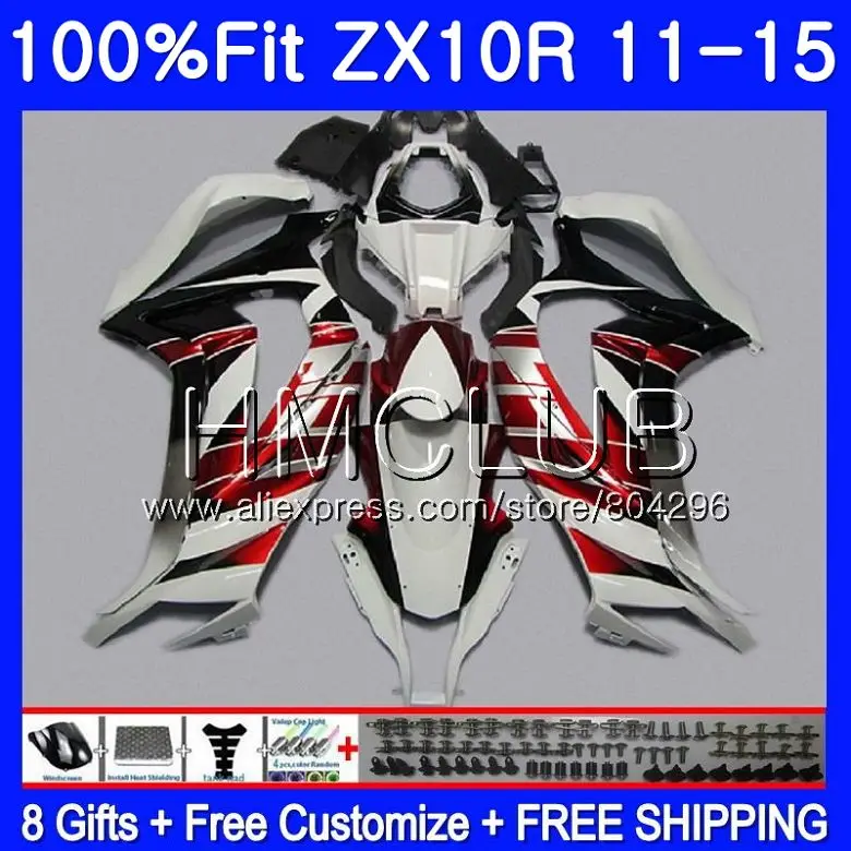 

Stock red Injection For KAWASAKI NINJA ZX 10 R ZX10R 11 12 13 14 15 41HM.15 ZX 10R 1000 ZX-10R 2011 2012 2013 2014 2015 Fairing