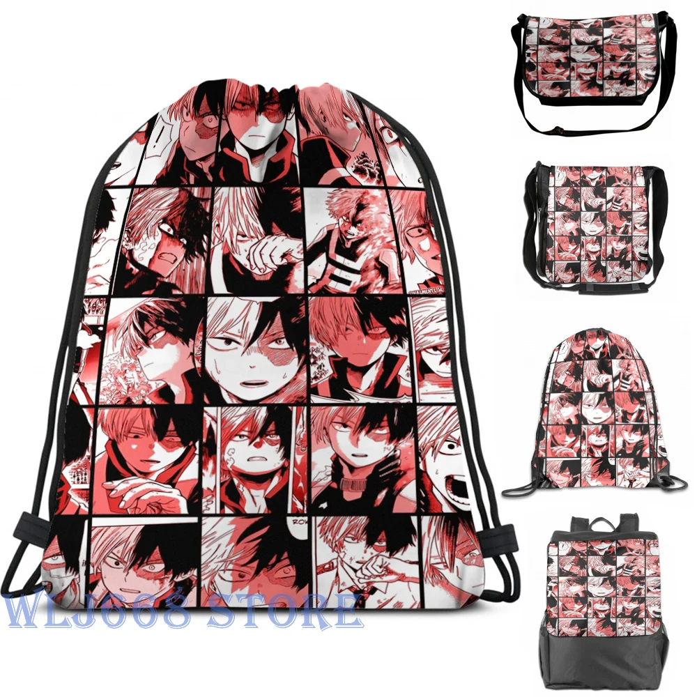 Забавные сумки через плечо с графическим принтом женский рюкзак Todoroki shoto