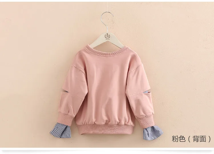 2018 Spring Autumn 2-10 11 12 Years Old Teenager Children Patchwork Fake 2 Pcs Baby Kids Basic Sweatshirt For Girls 11 12 Years (7)