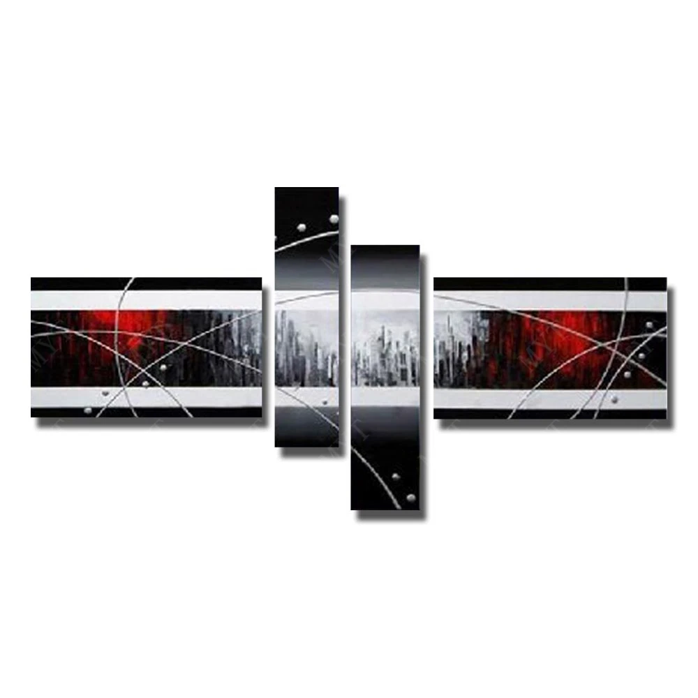 

Abstract4 panel multi color wall art beautiful canvas art abstract modern oil painting top quality artworkmingse