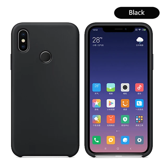 Силиконовый чехол для телефона Xiaomi Mi 8 SE Mi 6X Mi A2 Mix 2S Чехол Официальный Cov Redmi Note 7 6 K20 Pro Чехол в розничной упаковке - Цвет: black