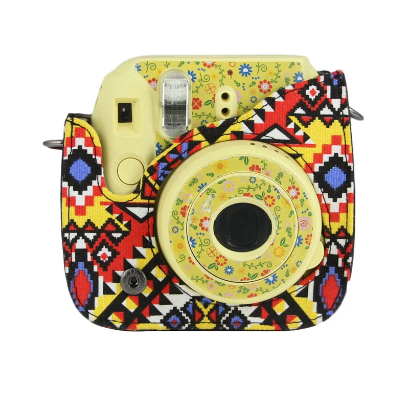 

Bohemian PU Leather Camera Strap Bag Case Cover Protector For Polaroid FUJIFILM Instax Mini 8 Mini 9 Shoulder Carry Bag Case