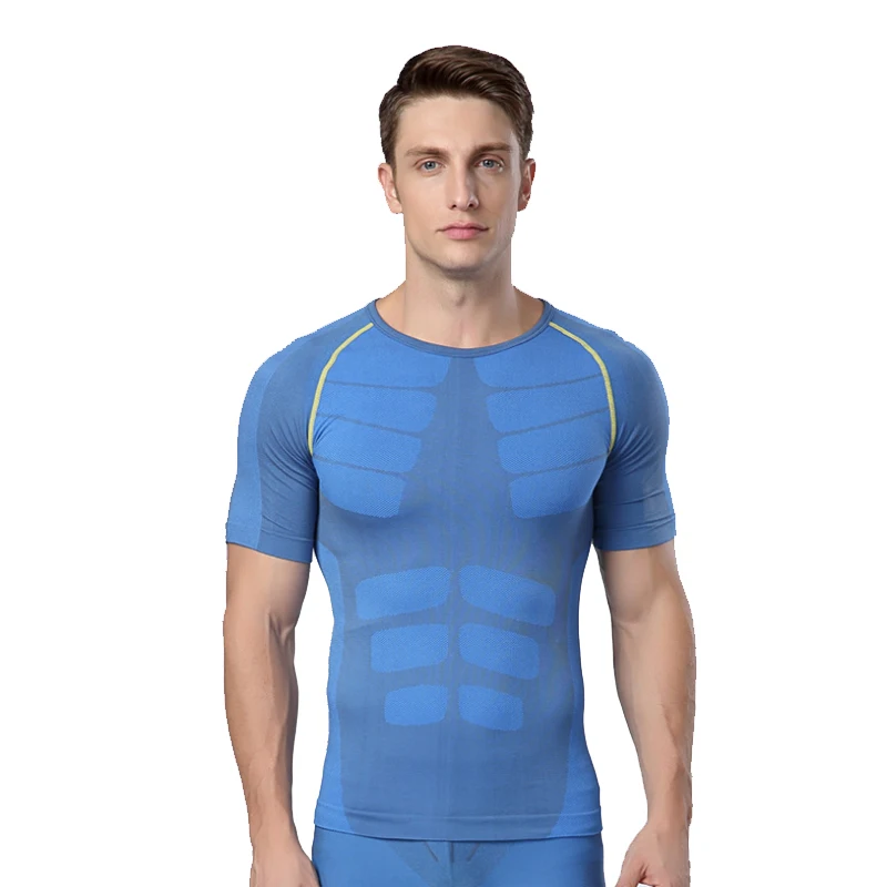 Men Short Sleeve Quick Dry Compression Base Layers Shirt Underwear Set ...