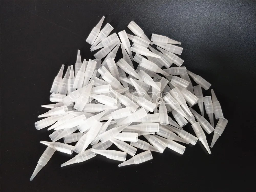 

100pcs disposable tattoo nozzle needles tips cap 3RL for permanent makeup eyebrow lip cosmetic machine
