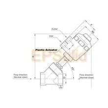 5 шт./лот Высокое качество 1 ''угол сиденья клапаны регулятор поршневой TXJZF-25 пластиковый привод