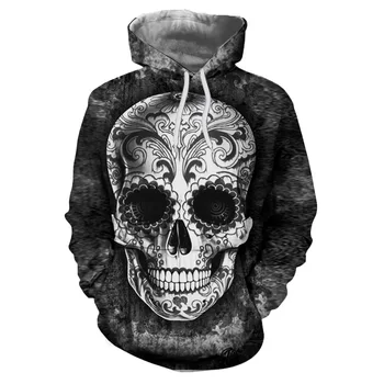 

Sugar Skull Hoodies 3D Men Sweatshirts Drop Ship Printed Hoodie Brand Tracksuits Unisex Pullover 6XL Casual Fashion Male Jackets