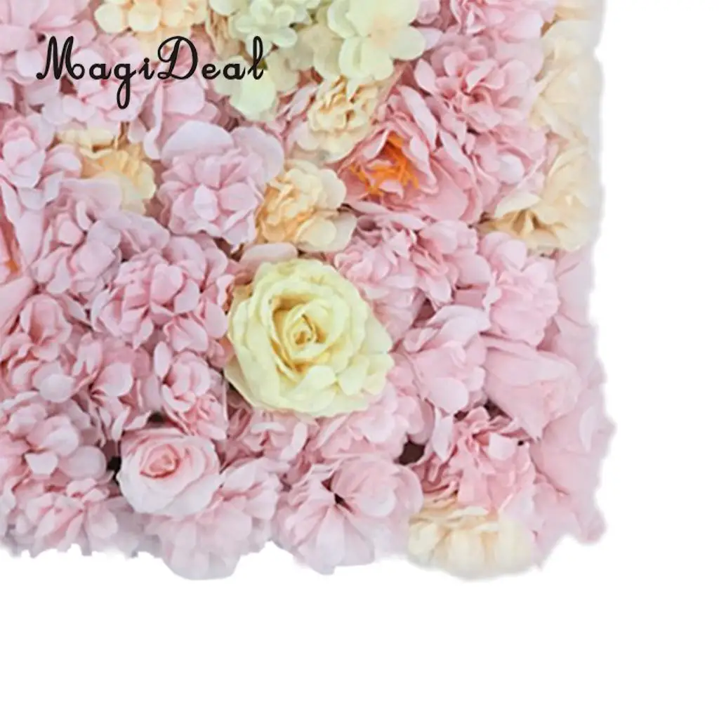 Artificial Flower Roses Wall Panel Wedding Stage Backdrop Home Shop Window Decorative Forals 7 Colors Pick