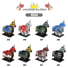 Mito Unicórnio Brinquedos Cavaleiros LegoINGlys cavalo preto Blocos de Construção de brinquedos DIY brinquedos Compatíveis Com Armas de Ação Brinquedos para as crianças