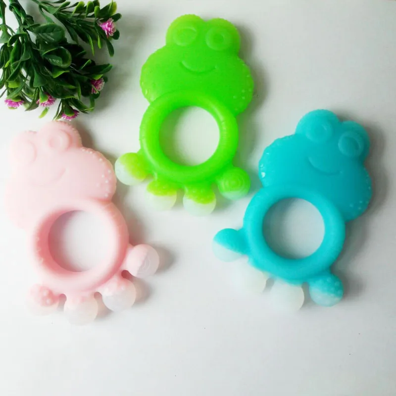 Silicone Teether Teething Baby Toys Teeth Baby Animal frog Massager Toys For Babies Dental Care Toothbrush