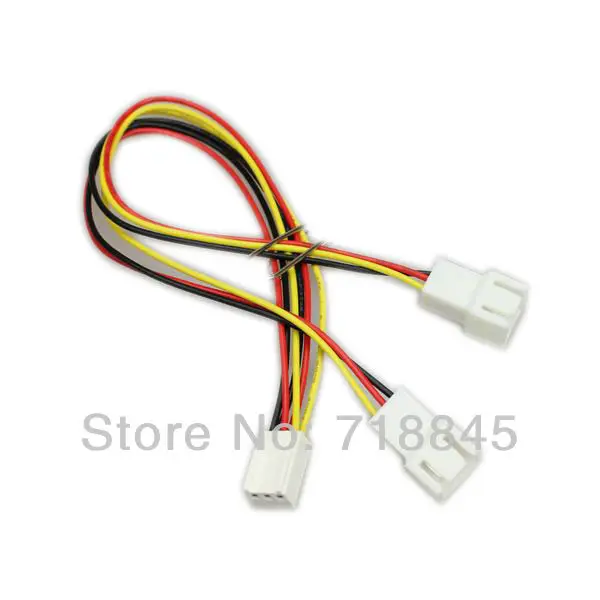 100pcs Lot 12V 3 Pin PC Fan Power Y Cable Splitter Extension Cable Wire