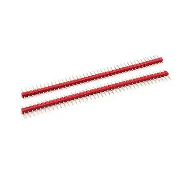 

5 PCS Red 2.54mm 40 Pin Male Single Row Pin Header Strip NEW