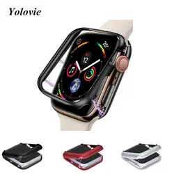 Yolovie магнитные часы чехол для Apple Watch 40 мм 44 мм. Нержавеющая сталь металлическая защита чехол 42 мм 38 мм для iwatch серии 4 3 2 1