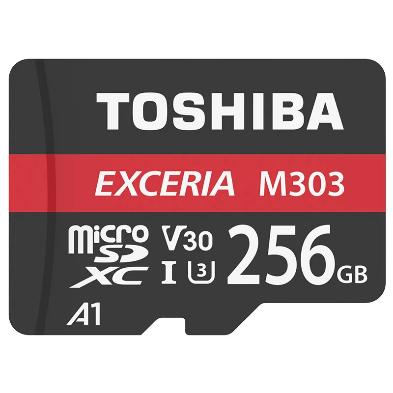 TOSHIBA EXCERIA M303 слот для карт памяти 128 Гб 64 Гб MicroSDXC макс до 98 МБ/с. микро SD карты SDHC-I 16G U3 V30 TF карта для Full HD видео в формате 4K - Емкость: 256 ГБ