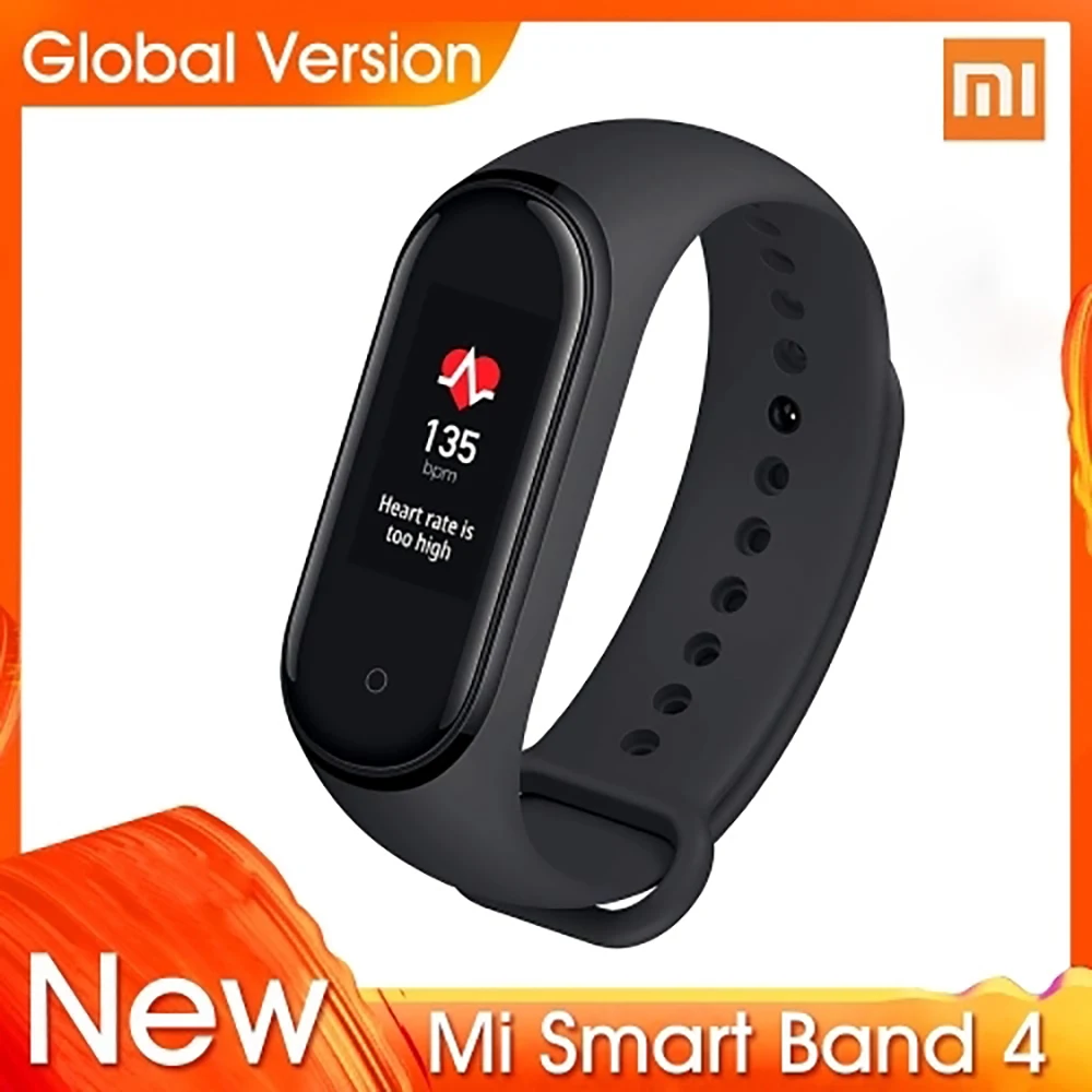 

2019 Global Version Xiaomi Mi Band 4 Smart Bracelet Heart Rate Fitness 135mAh Color Screen 5ATM Sport Waterproof Smart Band