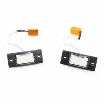 

License Number Plate Light Lamps for Porsche Cayenne VW Touareg Tiguan Golf 5 5D touring Passat Error Free 18 LED Bulb